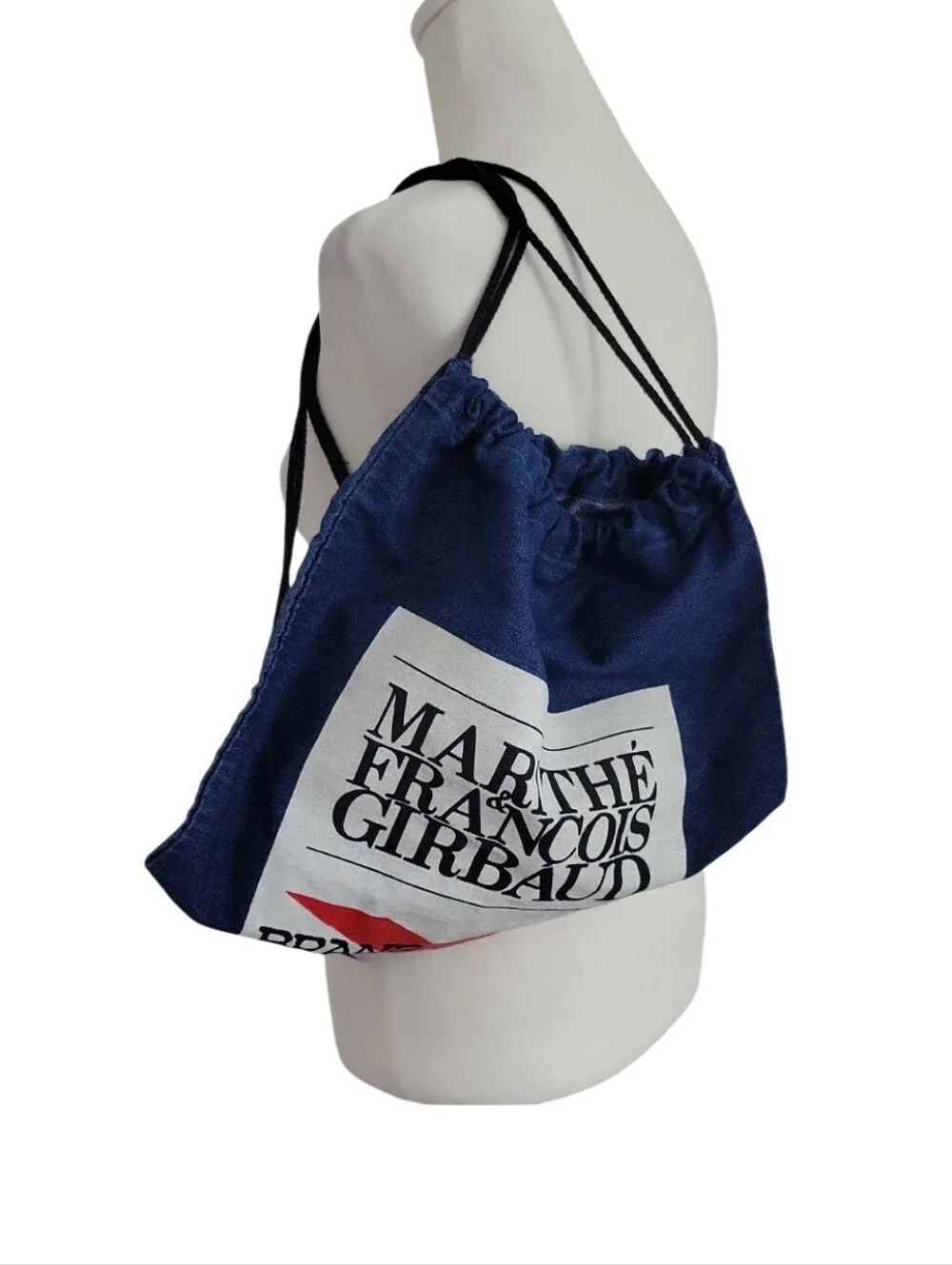Marithé Francois Girbaud Vintage 90's Denim Sack Backpack 14